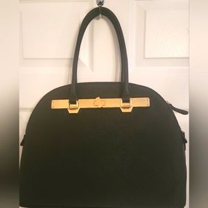 Aldo brand hand bag, medium size. Black with gold accents.